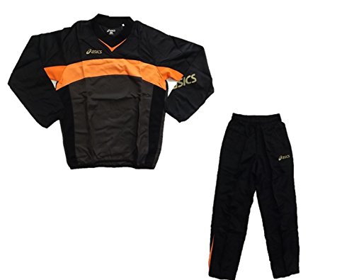 asics(アシックス) Jr.ウインド上下セット 150cm XSJ01C/XSJ51C (90)ブラックの通販は 6,086円