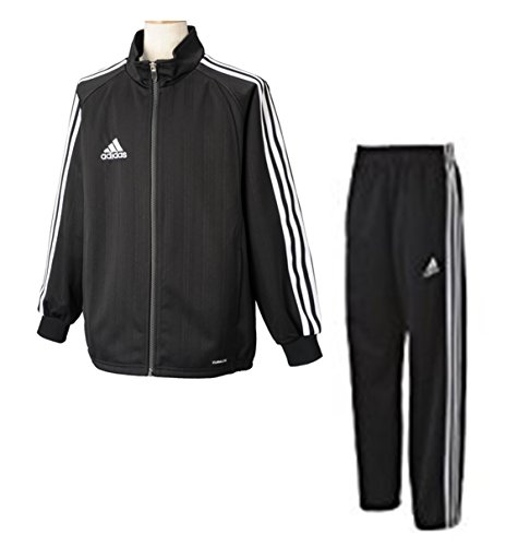 adidasアディダス KIDS SHADOWウォームアップ上下 130cm [RA847:RA845] [X49756:O15234] ブラック/ホワイト