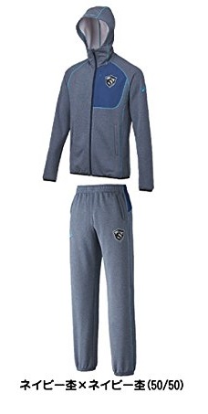 asics(アシックス) サッカー スウェットパーカ パンツ 上下セット 【メンズ】 （XS5031/XS5531） (M, ネイビー杢×ネイビー杢(50/50))