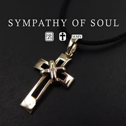 シンパシーオブソウル k10クロスネックレス イエローゴールド ダイヤモンド sympathy of soul メンズ レディース ユニセックス ペンダン