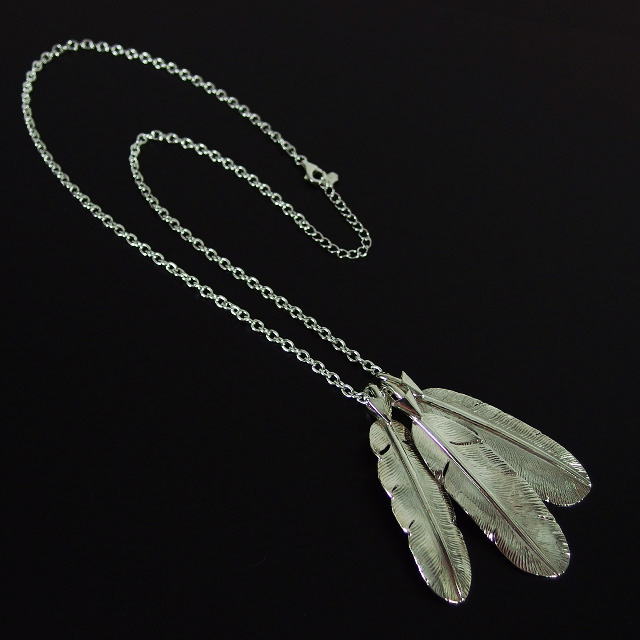 シンパシーオブソウル 3アローフェザーネックレス シルバー sympathy of soul 3 Arrow Feather Necklce ネックレス アクセサリー (ネック_1