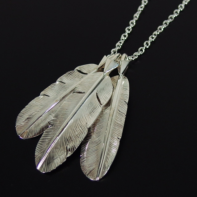 シンパシーオブソウル 3アローフェザーネックレス シルバー sympathy of soul 3 Arrow Feather Necklce ネックレス アクセサリー (ネック_2