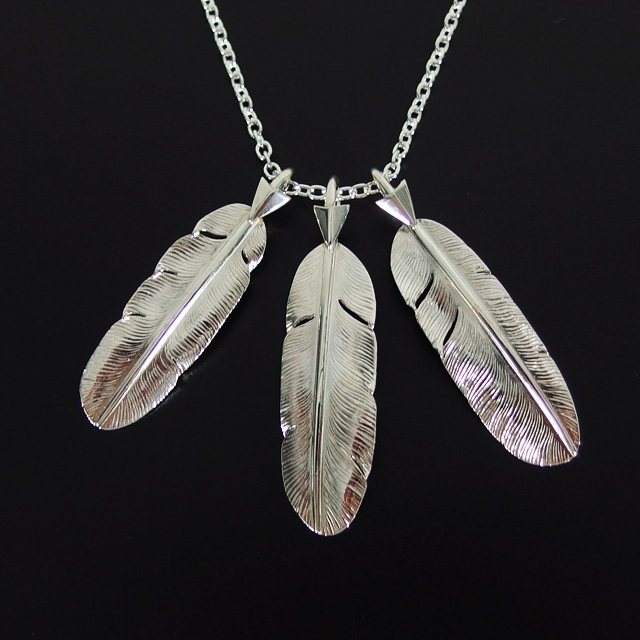 シンパシーオブソウル 3アローフェザーネックレス シルバー sympathy of soul 3 Arrow Feather Necklce ネックレス アクセサリー (ネック_3