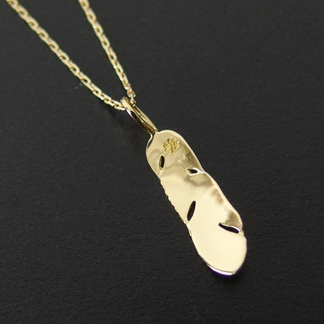 シンパシーオブソウル スモール フェザー チャーム 細 K18 イエロー