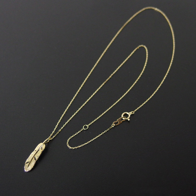 シンパシーオブソウル スモール フェザー チャーム 細 K18 イエロー