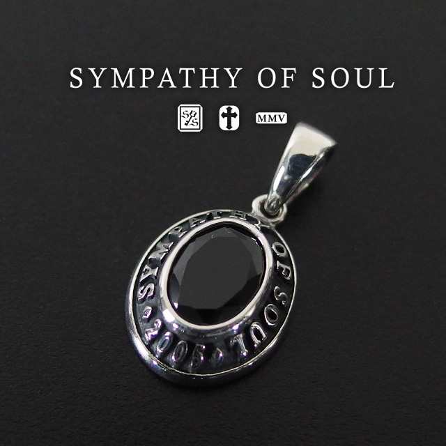 シンパシーオブソウル カレッジ ペンダント - シルバー ブラックスピネル 男女兼用 sympathy of soul College Pendant - Silver (シルバ