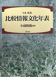 日本欧米比較情報文化年表 1400年〜1970年/小成隆俊