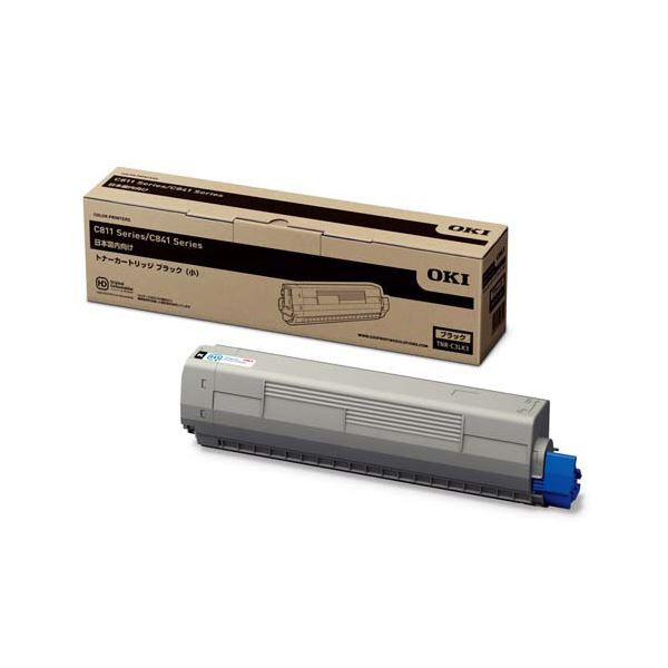 沖データ（OKI） トナーカートリッジ（小） ブラック （C841dn／C811dn） TNR-C3LK3 送料無料！の通販は