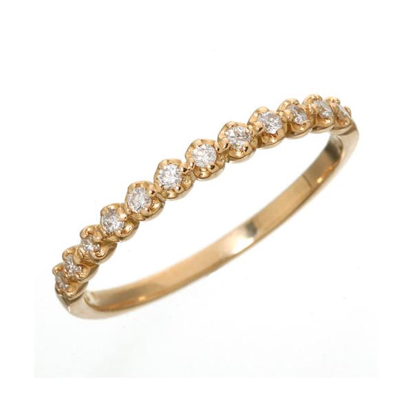 K18 ダイヤハーフエタニティリング ピンクゴールド 15号 指輪 送料無料！の通販は 32,643円