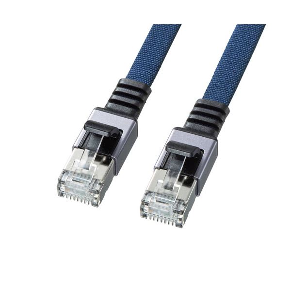 【5個セット】 サンワサプライ カテゴリ6AメッシュフラットLANケーブル 3m ブルー KB-FL6AME-03BLX5 送料の通販は