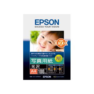 エプソン EPSON 写真用紙＜光沢＞ A4 KA4100PSKR 1冊(100枚) 送料無料！の通販は 6,233円