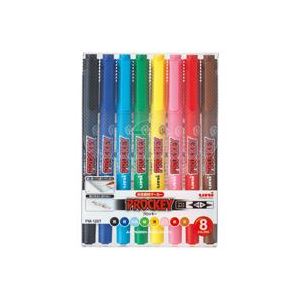 (業務用5セット) 三菱鉛筆 水性ペン/プロッキー 【細字/極細 8色セット】 水性顔料インク PM120T8CN 送料無料！の通販は 5,200円
