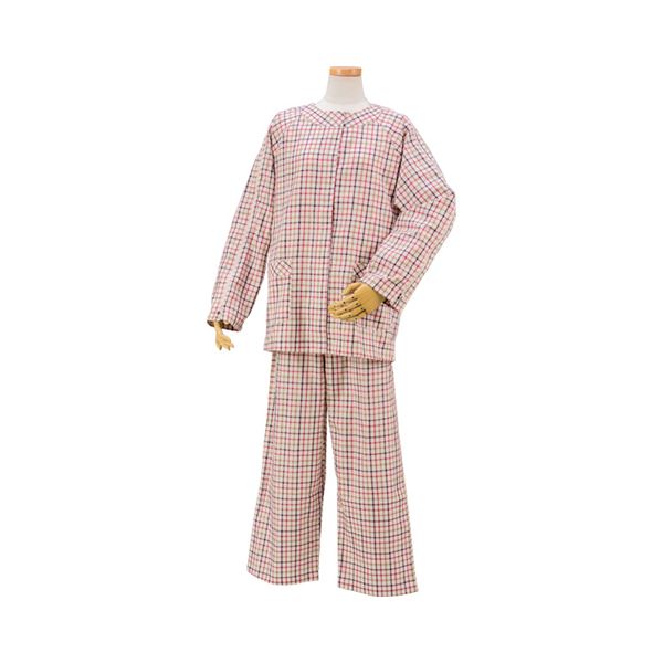 ハートフルウェアフジイ 肩開きパジャマセット 秋冬用 ／HP04-HP08 M 01ピンク 送料無料！の通販は