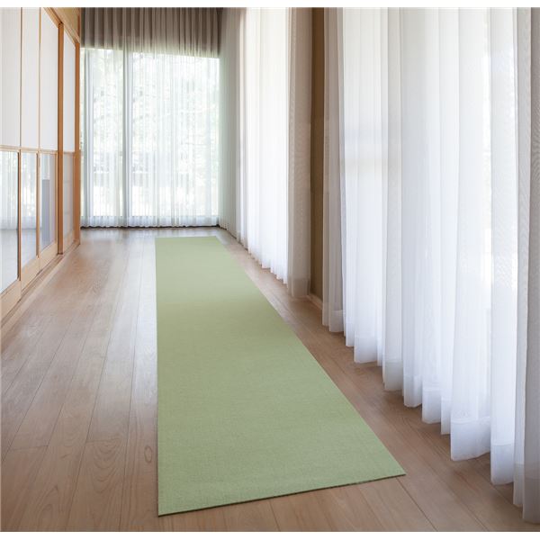 サンコー おくだけ吸着ロングマット60×600cmGR （KH-70） グリーン 送料無料！の通販は