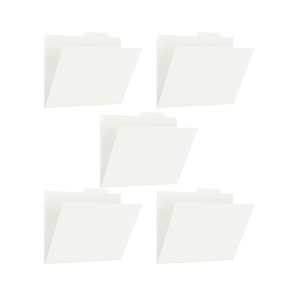 （まとめ）プラス PP個別フォルダー+ A4ホワイト FL-161IF 1パック(5冊)【×5セット】