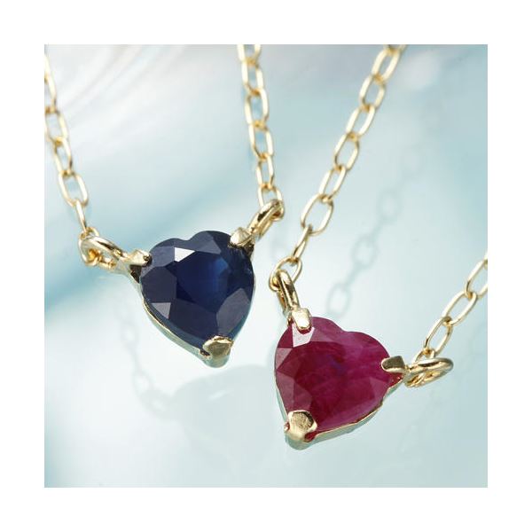K18YGハートシェイプネックレス ルビー 送料無料！の通販は