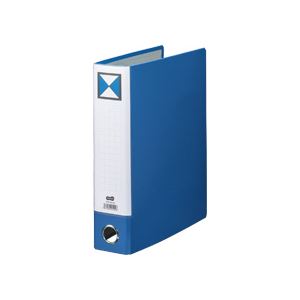 （まとめ） TANOSEE 片開きパイプ式ファイルKJ（指かけ穴付） A4タテ 500枚収容 背幅66mm 青 1セット（10冊の通販は