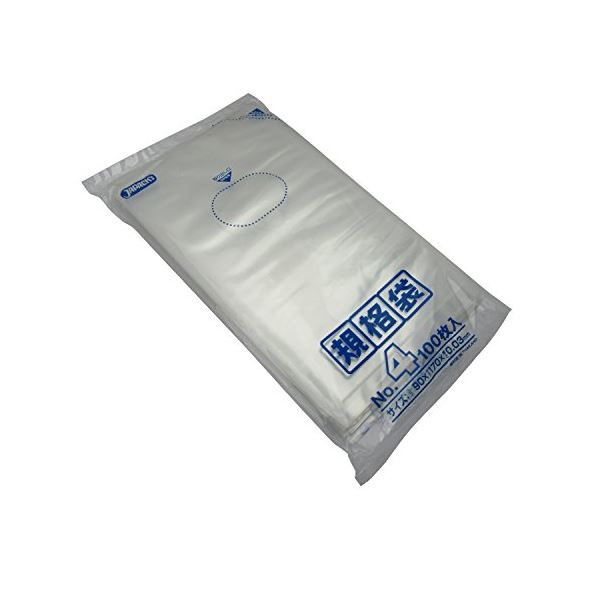 規格袋 4号100枚入03LLD透明 K04 【（200袋×5ケース）合計1000袋セット】 38-449 送料無料！の通販は