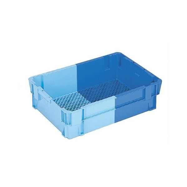 業務用コンテナボックス/食品用コンテナー 【本体・蓋セット/NF-M34・フタ】 ダークブルー/ブルー 材質：PP【代引不可】 の通販は