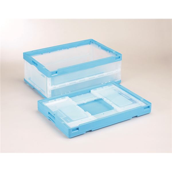 折りたたみコンテナ/オリコン 【55L/ブルー透明】 CB-S56NR 岐阜プラスチック工業【代引不可】 送料無料！