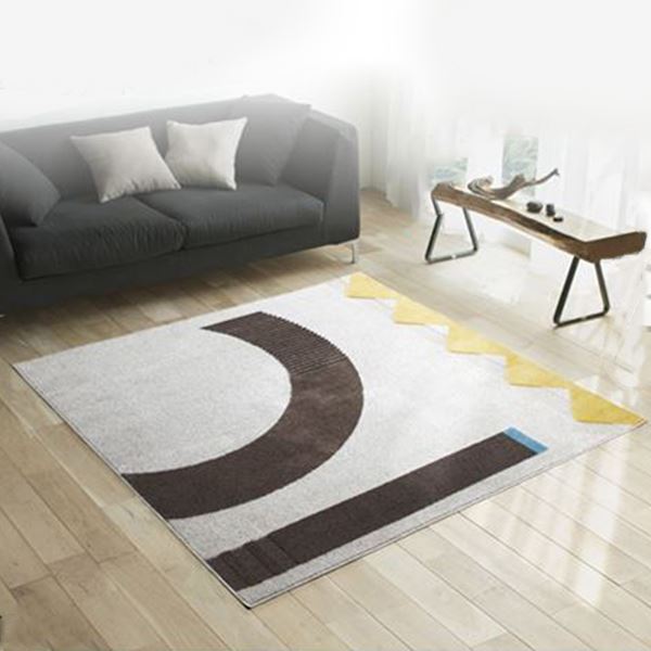 ラグマット/絨毯 【LINEKE RUG 200cm×200cm アイボリー】 正方形 日本製 『NEXTHOME』 〔リビングの通販は