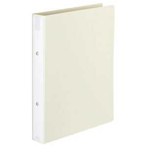 （まとめ） TANOSEE リングファイル（PP表紙） A4タテ 2穴 260枚収容 背幅42mm オフホワイト 1冊 【×20の通販は