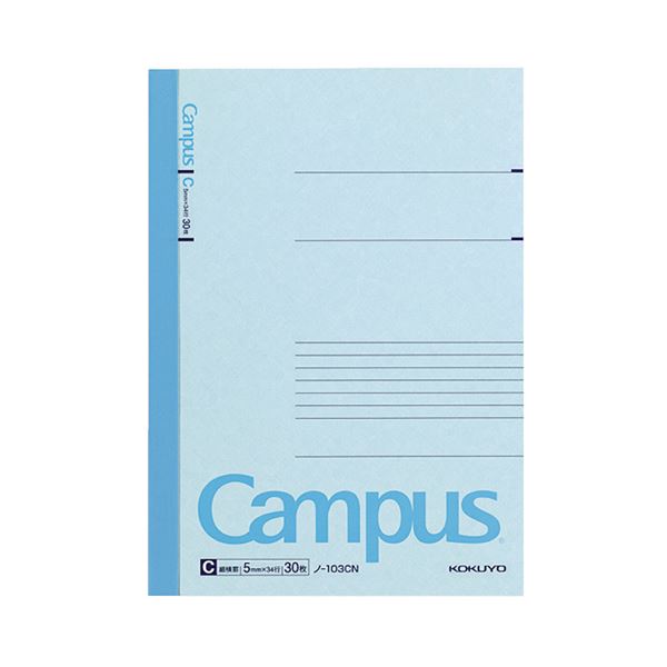 (まとめ) コクヨ キャンパスノート(細横罫) A5 C罫 30枚 ノ-103CN 1セット(20冊) 【×5セット】 送料無料の通販は 10,008円
