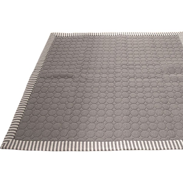 ラグ 185×185 グレー ストライプ柄 キルティング 洗える ニットストライプ 九装 送料無料！の通販は 5,353円