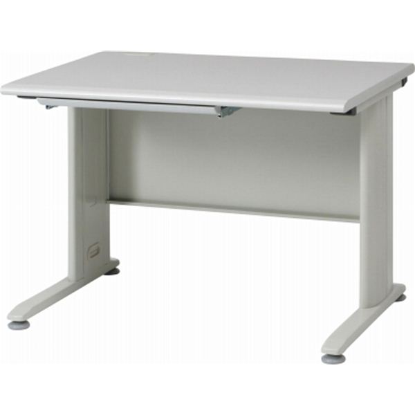 パソコンデスク ワークデスク 幅100cm×奥行70cm ホワイト 平机100 引き出し収納付き 組立品 オフィス 会社 什器【の通販は