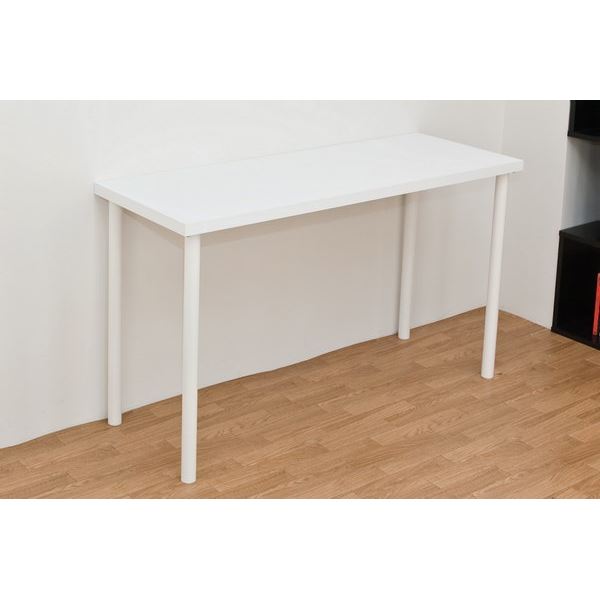 フリーテーブル(作業台/パソコンデスク) 幅120cm×奥行き45cm ホワイト(白) スチール脚【代引不可】 送料無料！の通販は