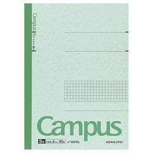 (まとめ) コクヨ キャンパスノート(特殊罫) セミB5 5mm方眼罫 30枚 ノ-13S5N 1冊 【×40セット】 送料無料の通販は 6,740円