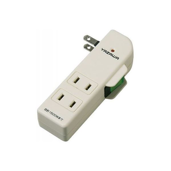 (まとめ)YAZAWA 雷ガード付ブレーカースイッチ付サイドタップ Y02SBK310WH【×5セット】 送料込！の通販は