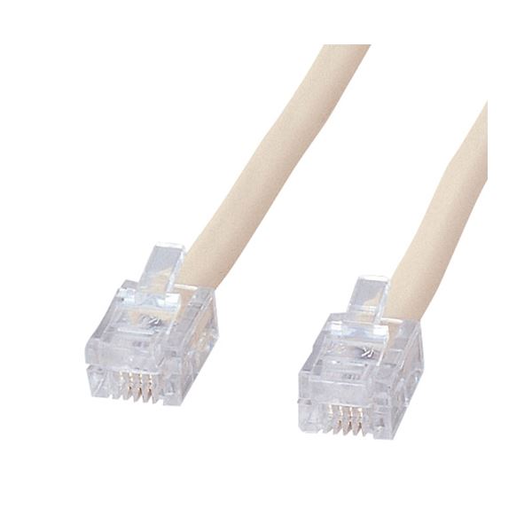 （まとめ） サンワサプライ シールド付ツイストモジュラーケーブル TEL-ST-02N2 【×5セット】 送料無料！の通販は 6,190円