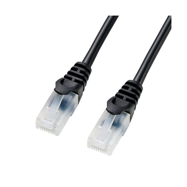 (まとめ)サンワサプライ ツメ折れ防止CAT5eLANケーブル LA-Y5TS-01BK【×10セット】 送料無料！の通販は 5,499円