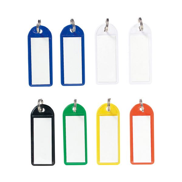 （まとめ） ソニック キーホルダー名札 NF-674 ソフト 小 【8個入り（青、白各2個、黒、赤、黄、緑各1個）】【×20セッ 8,870円