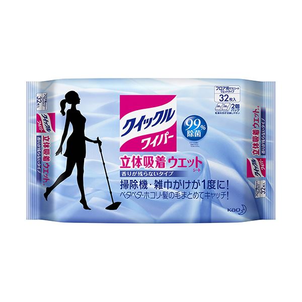 花王 クイックルワイパー立体吸着ウエットシート 1セット（320枚：32枚×10パック） 送料無料！の通販は 12,640円