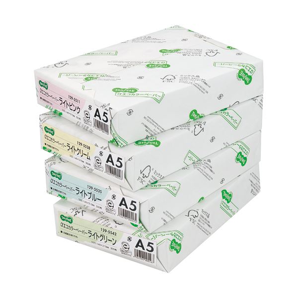 (まとめ) TANOSEE αエコカラーペーパーII A5 ライトクリーム 1冊（500枚）  【×10セット】 送料無料！の通販は 8,520円