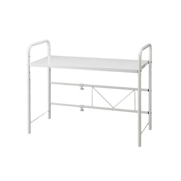 伸縮 キッチン収納/キッチンラック 【ワイド ホワイト】 幅55〜85cm 耐荷重10kg 棚板1枚 『伸晃』 〔台所用品〕 送の通販は