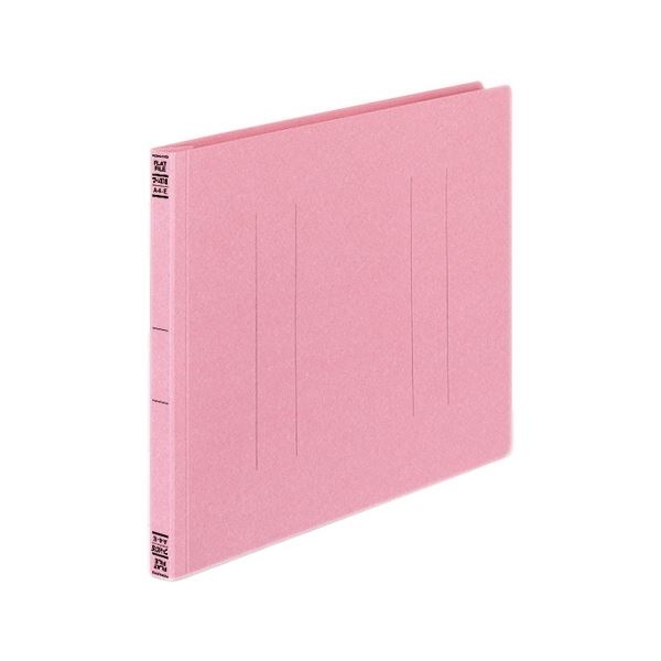 (まとめ) コクヨ フラットファイル(間伐材使用) A4ヨコ 150枚収容 背幅18mm ピンク フ-VK15P 1セット(10の通販は