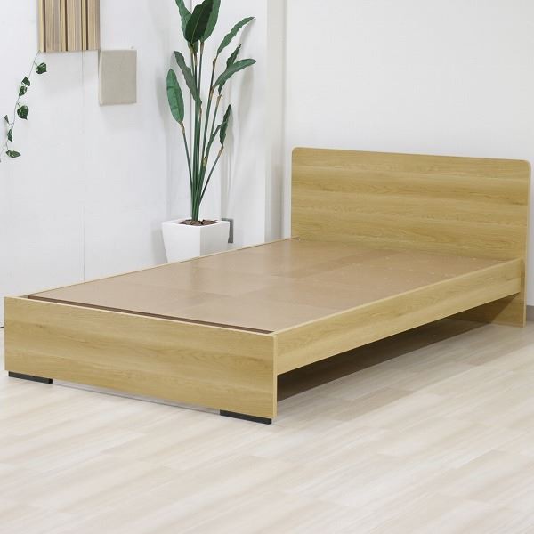 ベッド 日本製 工具 不要 組立 簡単 省スペース ベッド下 収納 シンプル モダン フラット 木製 パネル デザイン ナチュラのサムネイル