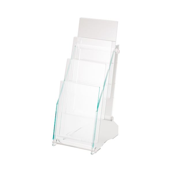 ライオン事務器 卓上パンフレットスタンド アクリルフレーム A4・3ツ折/長3封筒サイズ 1列3段 PS-1431A 1個 送料の通販は