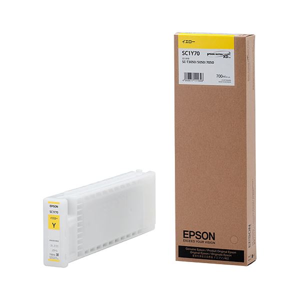 （まとめ） エプソン EPSON インクカートリッジ イエロー 700ml SC1Y70 1個 【×3セット】 送料無料！の通販は