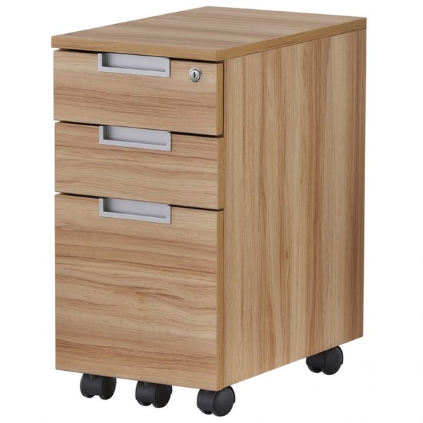 スチール脚デスク スリムワゴン ナチュラル【お客様組立品】【代引不可】 送料無料！の通販は 14,834円