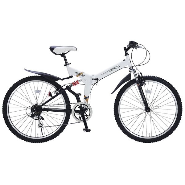 M-672 AE 折畳ATB26・6SP・Wサス シルキーホワイト（W）【代引不可】 送料込！の通販は