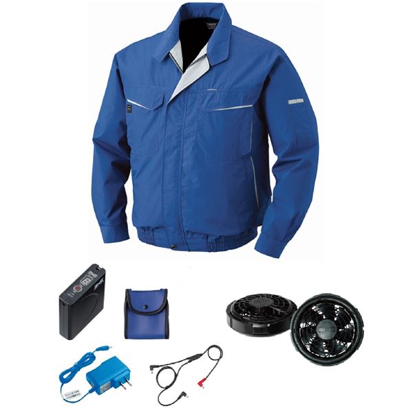 KU90470 空調服 R 綿・ポリ混紡 FAN2300B・RD9261・LISUPER1セット ブルー 3L 送料込！の通販は