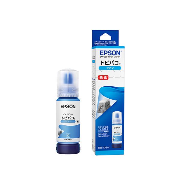 (まとめ) 【純正品】 EPSON(エプソン) TOB-C トビバコ シアン 【×3セット】 送料無料！
