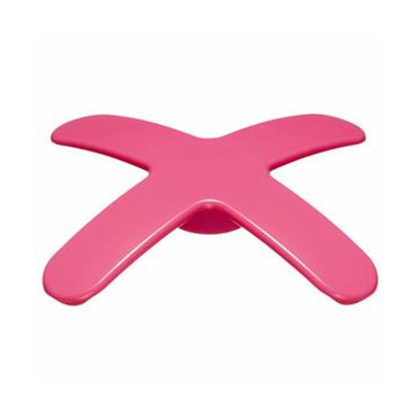 （まとめ）ライオン事務器 マグネットバーペケピタミニ クロスバータイプ 幅57×奥行57×高さ8mm ローズピンク MB57X-