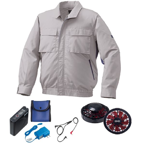 KU91710 空調服 R 綿・ポリ混紡 制電 FAN2200G・RD9261・LISUPER1