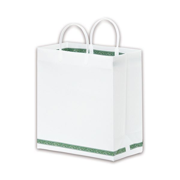 (まとめ) 日生化学 エコパールバッグ M ヨコ320×タテ350×マチ幅150mm フラワ-リボン15 1パック（10枚）  の通販は