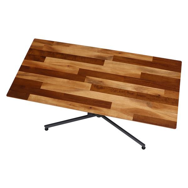いいスタイル 昇降リビングテーブル アカシア突板 組立 幅105×奥行50 